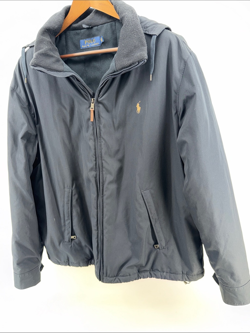 Polo by Ralph Lauren Dark Navy Full-Zip Lightweight Fleece Lined Jacket